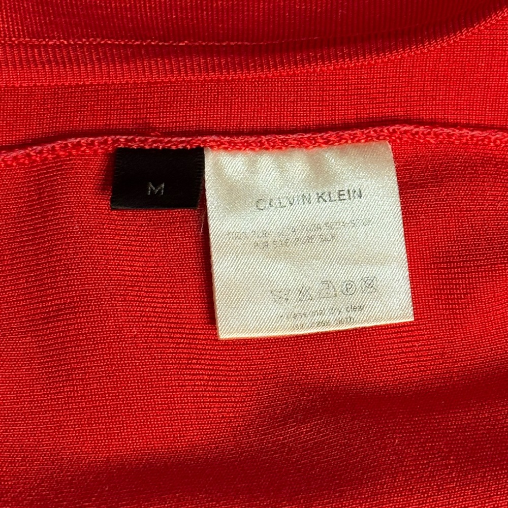 Calvin Klein Collection Red Silk Skirt - Picture 5 of 6